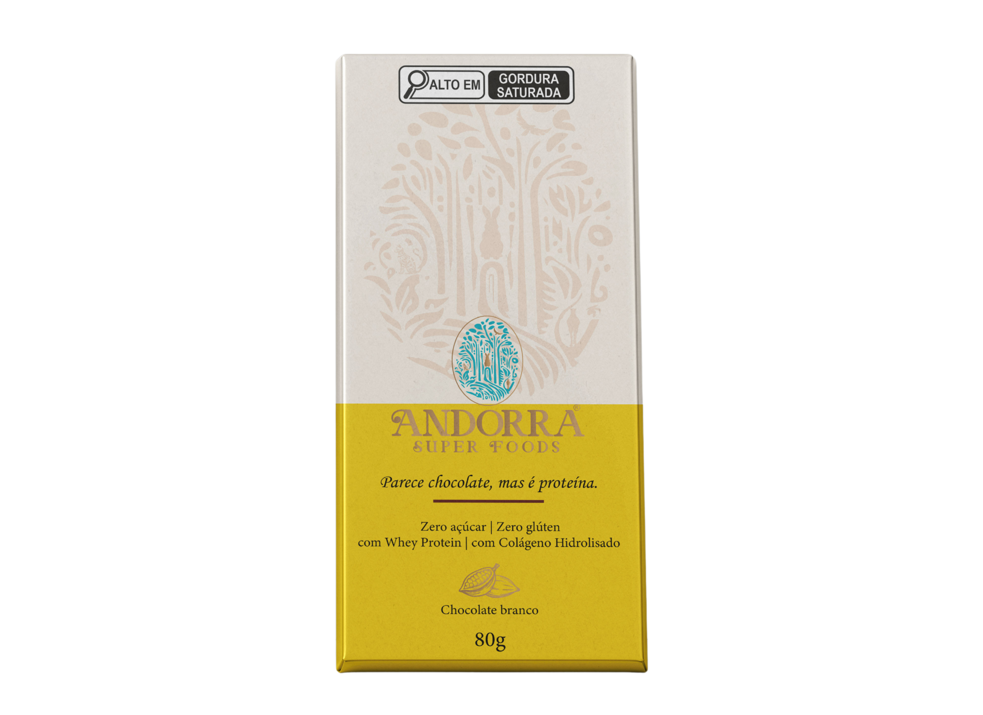 Barra de Chocolate Branco Proteica com Crispy – 40g