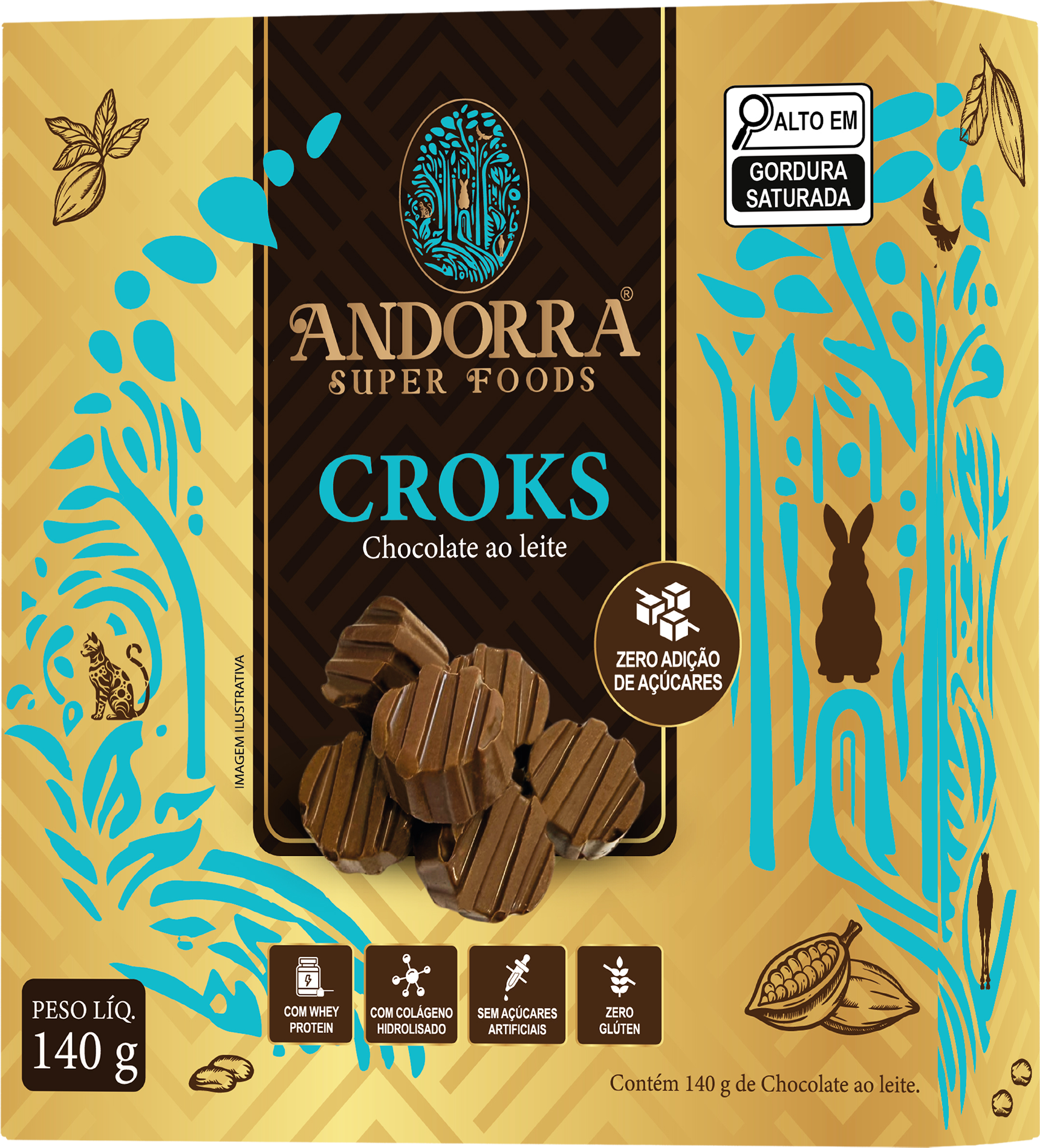 Croks Chocolate ao Leite com Crisp de Proteína – 140g
